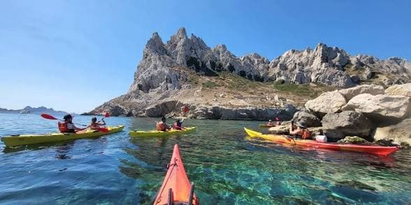 Sortie kayak de mer à Marseille